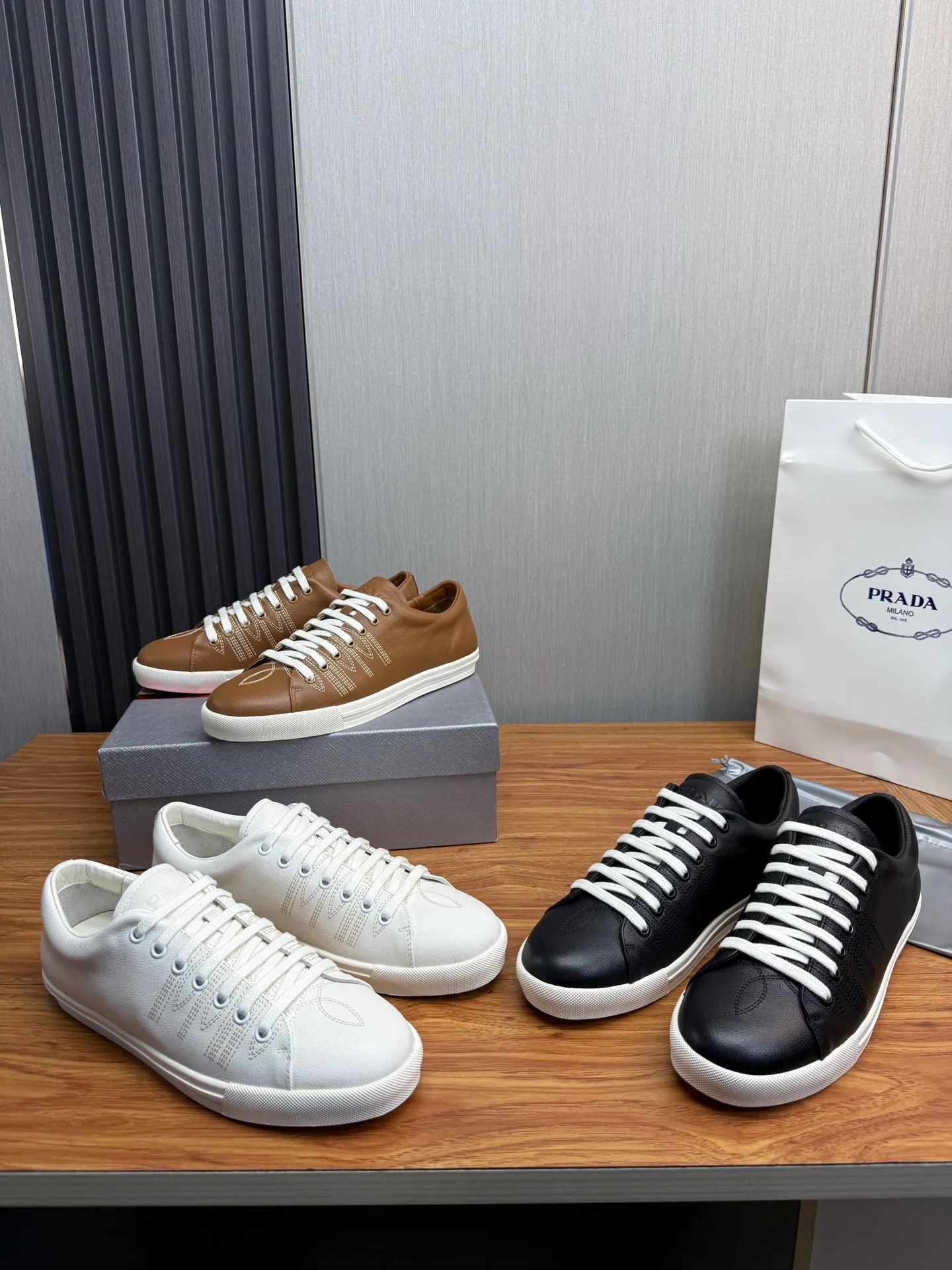 Men's shoes 560💰 [PRADA] Men's shoes are popular in the counter, the official website is synchronized, high-quality shipments ✔️Original cowhide + cowhide lining, 1🆚1 replica, original sole, 38-45 (45 customized, non-refundable)